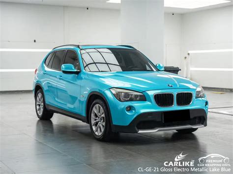 gloss electro metallic lake blue vinyl wholesale price – CARLIKE WRAP