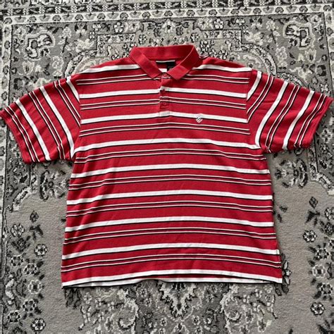 Vintage Rocawear Striped Polo Shirt Size Xl Vintage Depop