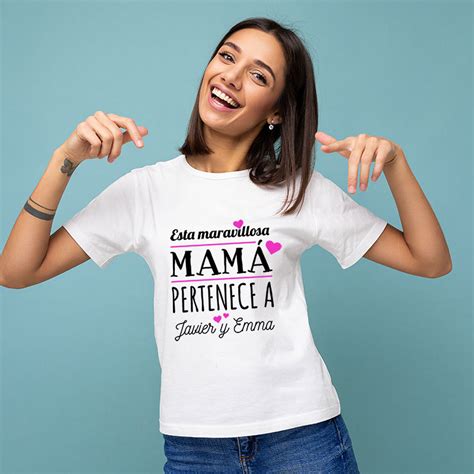 Camiseta Personalizada Mamá Pertenece A Calledelregalo Es