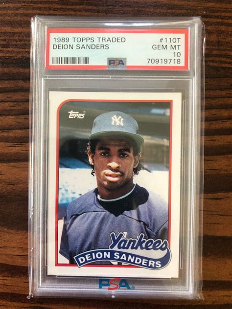 Deion Sanders New York Yankees Baseball Card Values Mavin