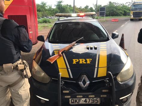 PRF apreende arma de fogo e munições em Palmeiras do Tocantins TO