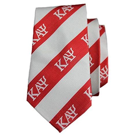 Kappa Alpha Psi Kap Fraternity Red And White Silk Mens Neck Tie — 🛍️