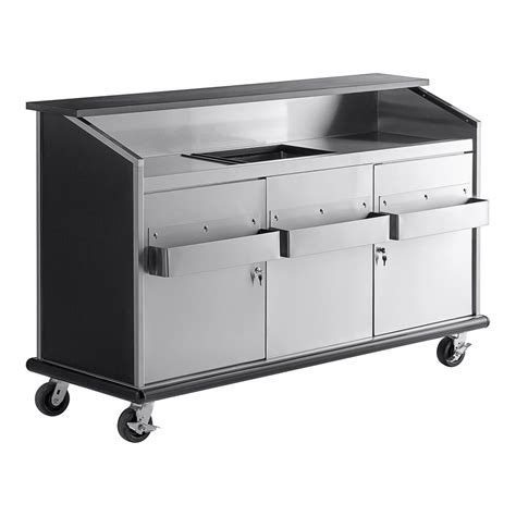 Advance Tabco Amd 6b 74 Heavy Duty Portable Bar With Stainless Steel