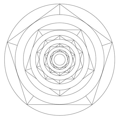 Easy Geometric Mandala Free And Printable Mandala Art