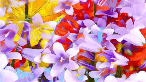 Flowers Art Abstraction Wallpaperhd Flowers Wallpapers4k Wallpapers