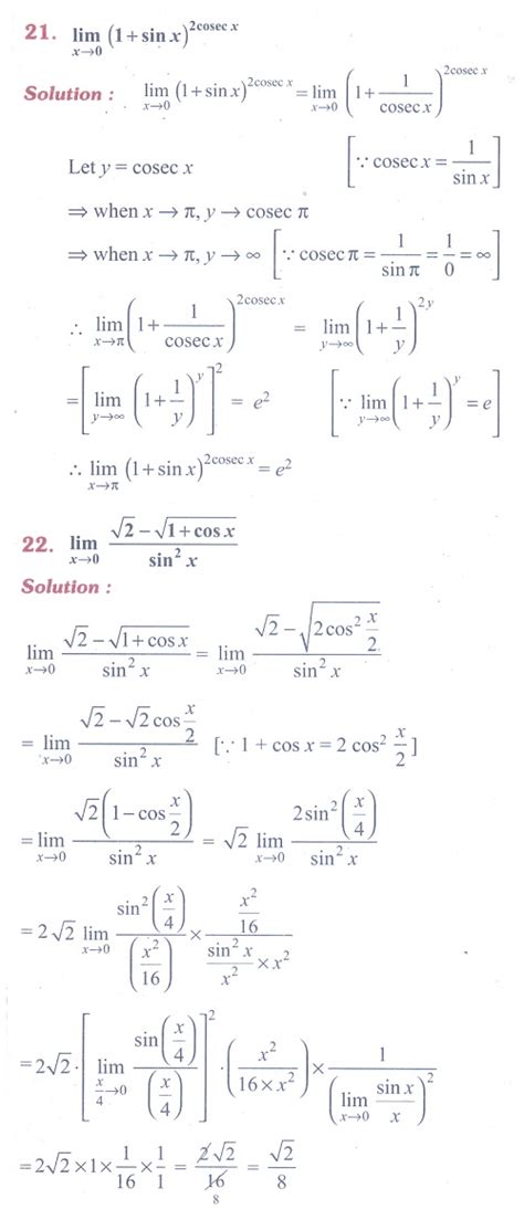 Exercise 9 4 Some Important Limits Problem Questions With Answer