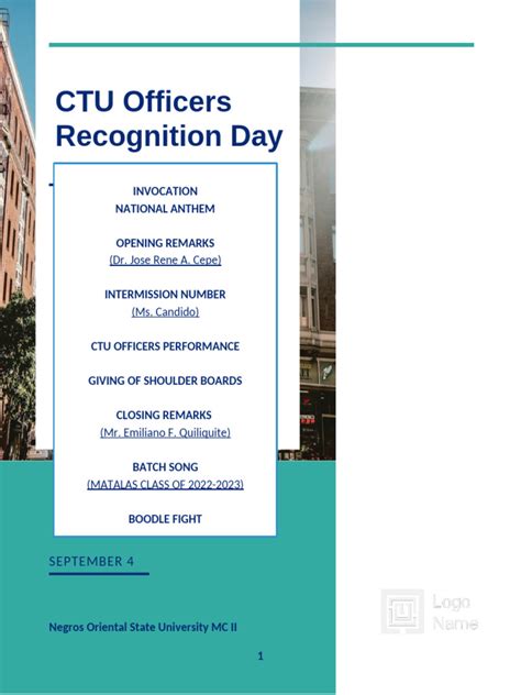 Recognition Programme Pdf