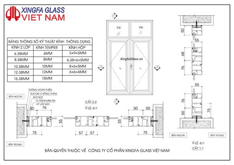 Cấu tạo cửa nhôm xingfa hệ 55