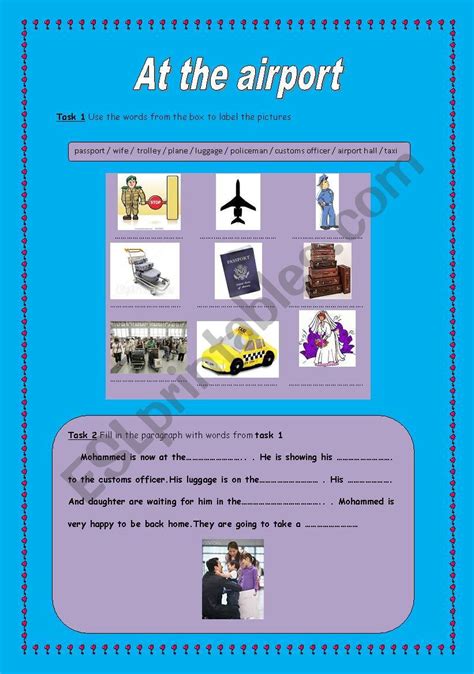 Airport ESL Worksheet By Haythem