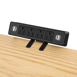 Amazon ANNQUAN Desktop Clamp Power Strip With 4 USB Ports Desk