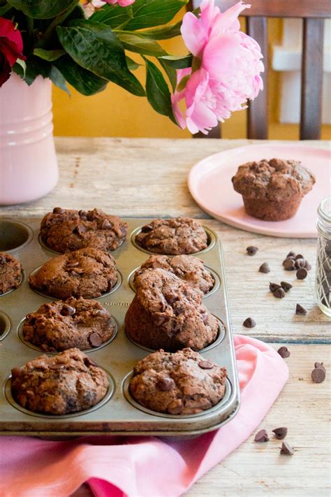 Double Chocolate Greek Yogurt Muffins Cooking Cocktails