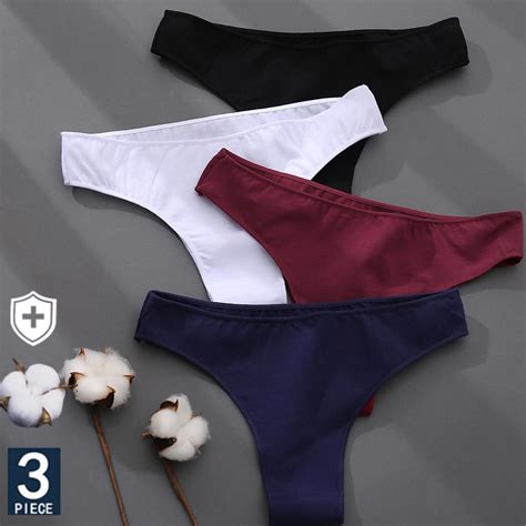 unids Set de tanga de algodón de las mujeres ropa interior M XXL mujer Bikini calzoncillos
