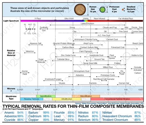 Water Filtration Particle Sizes And Composition For Contamination