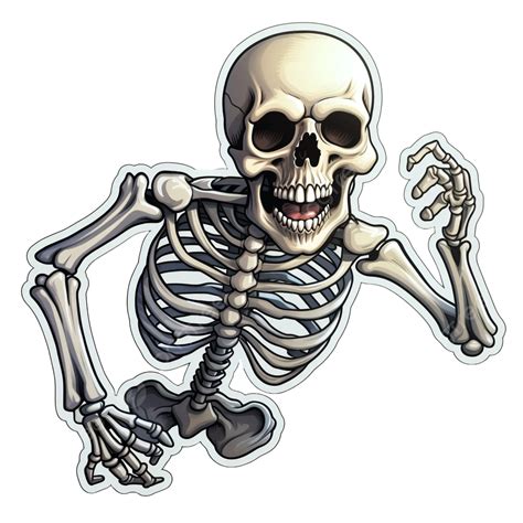 Skeleton Sticker Skeleton Sticker Halloween Day Png Transparent