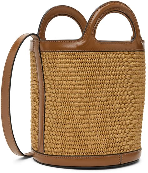 Marni Brown Mini Tropicalia Bucket Bag Marni