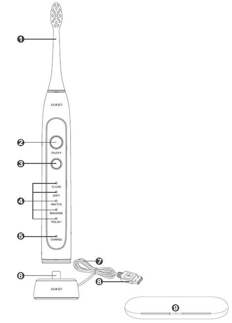 atmos rechargeable sonic power toothbrush instruction manual manuals