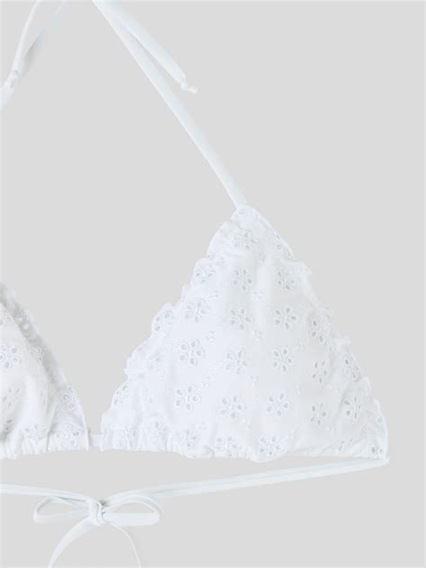 Optical White Sangallo Bikini Bra Buy Online Terranova