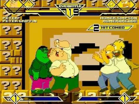 Team Homer Simpson Vs Team Peter Griffin Mugen Battle Youtube