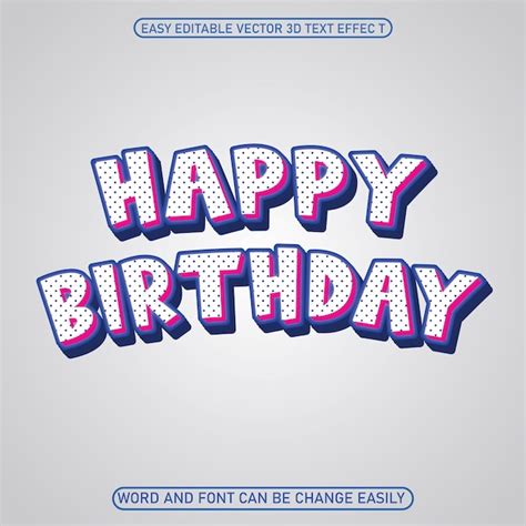 Premium Vector Happy Birthday Text Vector Template Design