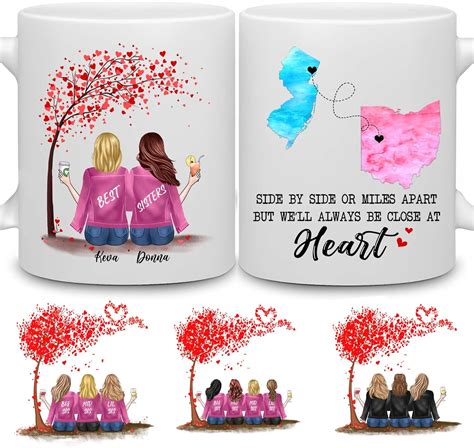 Amazon WHIDOBE Custom Long Distance Friendship Mug Custom Mug