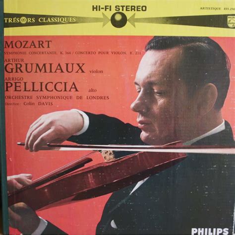 Mozart Violin Concertos By Arthur Grumiaux Lp With Chapoultepek