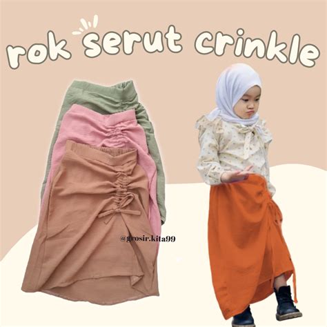 Jual Rok Anak Crinkle Serut I Rok Serut Anak Perempuan Crinkle Airflow 1 3 Tahun Shopee Indonesia