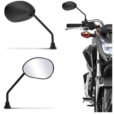 Retrovisor de Moto Modelo Biz 125 2018 2019 Rosca Padrão Haste em Aço