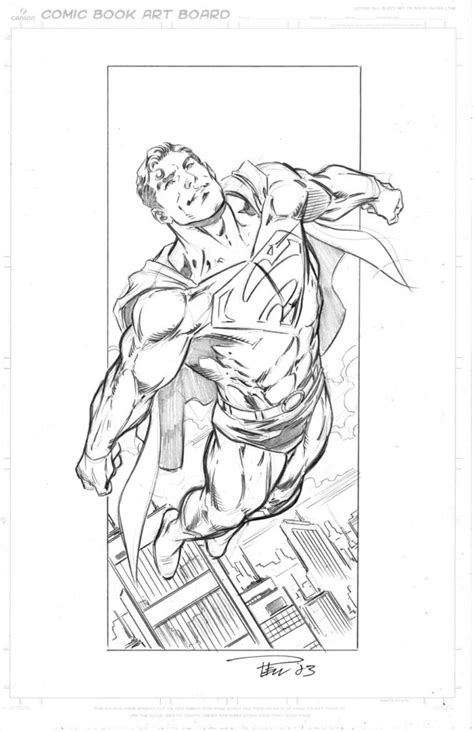 Sketch Pin Up Superman 3 Paul Pelletier