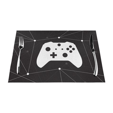 Xmxy Woven Placemats Set Of Pcs Game Controller Lines Table Mats