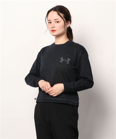 【セール】uaライバルフリース メッシュ クルー（トレーニングレディース）（スウェット）｜under Armour（アンダーアーマー）の