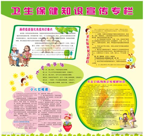 幼儿园卫生保健知识宣传专栏设计图 广告设计 广告设计 设计图库 昵图网