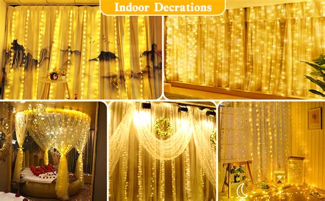 Solar Curtain Lights 3mx3m 300 Led Outdoor Waterfall String Lights