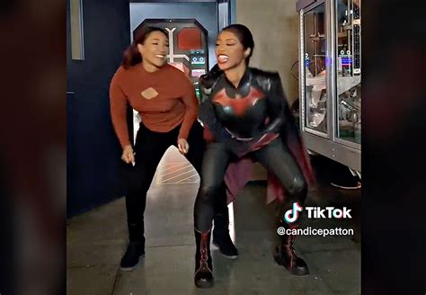 New Tiktok Dance From Candice Patton Javicia Leslie On Set For The