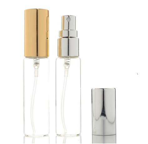 5ml Glass Refillable Perfume Bottle With Gold Metal Spray Empty Case