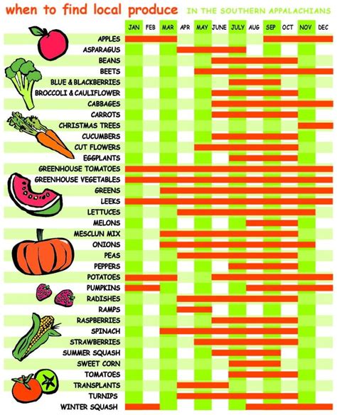 Seasonal Produce Availability Growing Minds