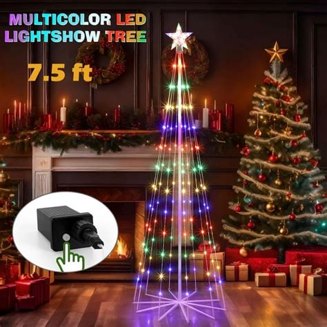 7.5ft LED Outdoor Xmas Tree Light Show Decorations for Indoor and ...