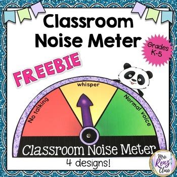 Noise Meter - Noise Level Chart in 4 Designs FREEBIE by Mrs Renz Class