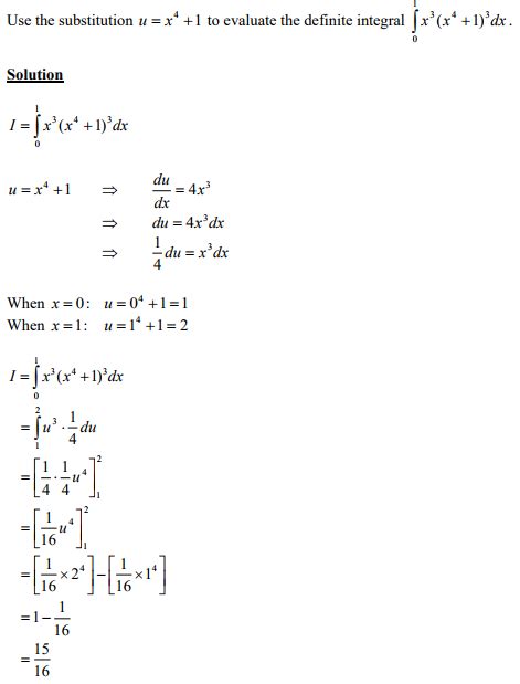 Integration By Substitution Advanced Higher Maths Worksheets Library