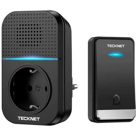 Tecknet Sonnette Sans Fil M Sonnette De Porte Ip Tanche Carillon