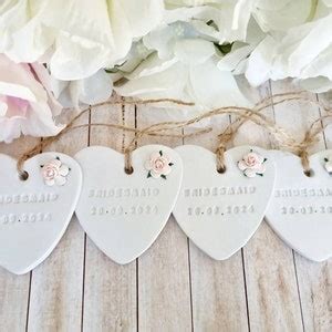 Bridesmaid Clay Heart Keepsake Bridesmaid Gift Clay Love Heart