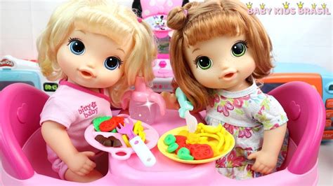 Baby Alive Diana Show E Sofia Comendo Almocinho De Massinha Play Doh