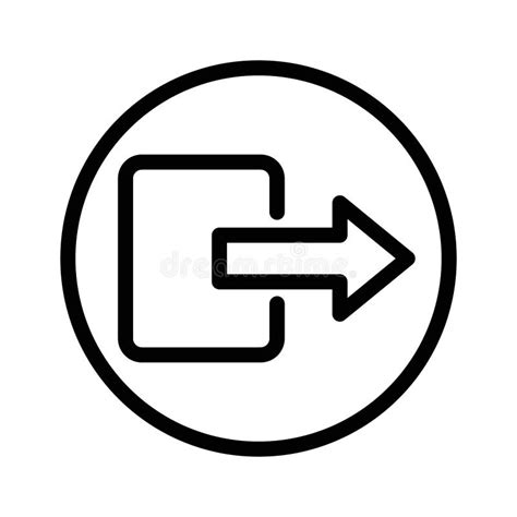 Logout Icon Linear Logo Mark In Black And White Stock Vector