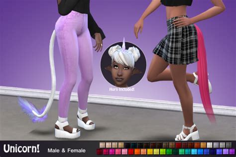 S4cc Unicorn Tails W Horn Color Actions Sims 4 Updates ♦ Sims 4 Finds And Sims 4 Must Haves ♦