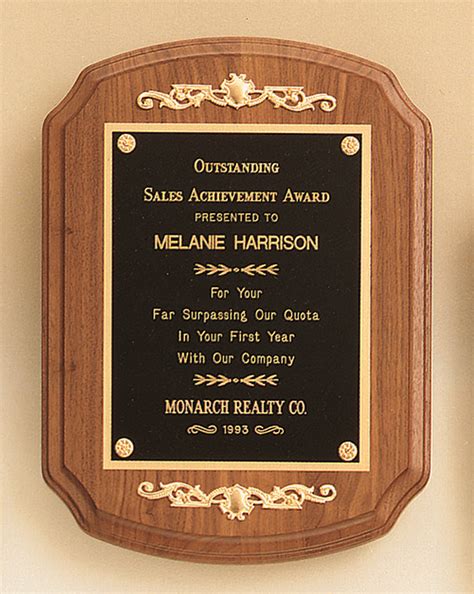 Picture Of Service Appreciation Award Plaque