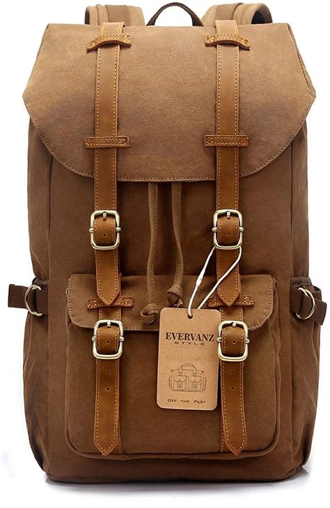 Evervanz Damen Herren Rucksack Reise Wandern Outdoorrucksack Canvas