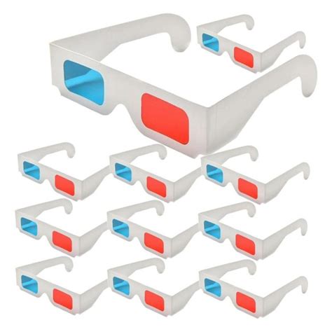 525pcs Universal Anaglyph Cardboard Paper Red Blue Cyan 3d Glasses For Movie Wish