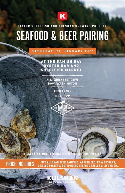 Taylor Shellfish And Kulshan Brewing Present Seafood And Beer Pairing At