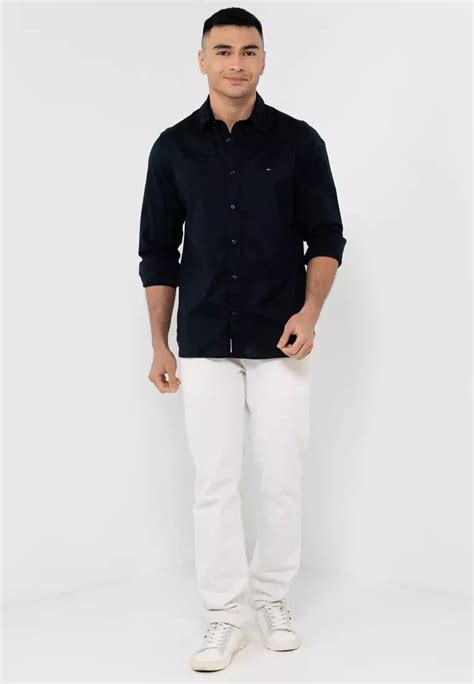 Buy Tommy Hilfiger Core Flex Poplin Shirt 2024 Online Zalora Singapore