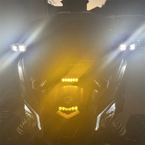 Can Am Maverick X3 10 Inch Hood Scoop Led Light Bar Heretic Studio