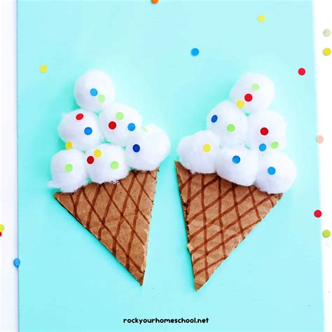 ice cream cone craft     sweet fun rock  homeschool